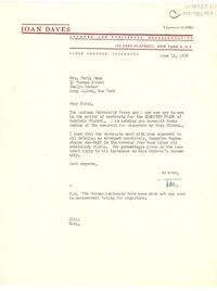 [Carta] 1956 jun. 14, [New York, Estados Unidos] [a] Doris Dana, Long Island, New York, [Estados Unidos]