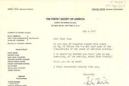 [Carta] 1957 may 4, [New York, Estados Unidos] [a] Doris Dana, New York, [Estados Unidos]