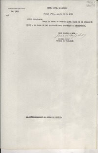 [Oficio] N° 349, 1949 ago. 22, Jalapa, Ver., México [al] Señor Embajador de Chile en México