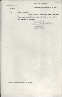 [Oficio] N° 4514, 1949 dic. 17, Veracruz, Ver., [México] [al] Señor Embajador de Chile en México