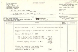 [Recibo] 1958 aug. 16, [New York, Estados Unidos] [a] Joan Daves, New York, [Estados Unidos]