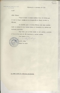 [Oficio] N° 317, 1952 nov. 25, Nápoles, Italia [al] Señor Cónsul de Venezuela en Nápoles, [Italia]