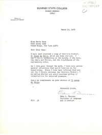 [Carta] 1968 apr. 6, Kearney, Nebraska, [Estados Unidos] [a] Doris Dana, Pound Ridge, New York, [Estados Unidos]