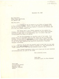 [Carta] 1950 sep. 14, Veracruz, México [a] Frank Lane, Chula Vista, California, [Estados Unidos]