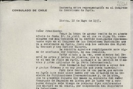 [Oficio] 1937 mayo 12, Lisboa, [Portugal] [al] Señor Don Juvenal Hernández, Presidente de la Comisión Chilena de Cooperación Intelectual, Santiago de Chile