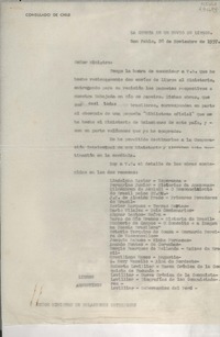 [Oficio] 1937 nov. 28, San Pablo, [Brasil] [al] Señor Ministro de Relaciones Exteriores