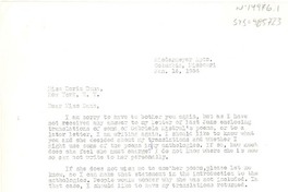 [Carta] 1954 jan. 16, Columbia, Missouri, [a] Doris Dana, New York, [Estados Unidos]
