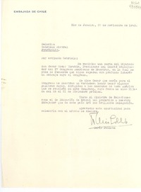 [Carta] 1943 nov. 27, Rio de Janeiro, [Brasil] [a la] Señorita Gabriela Mistral, Petrópolis, [Brasil]