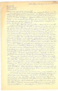 [Carta] 1960 jun. 25, Santiago, Chile [a] Doris Dana, New York, [Estados Unidos]