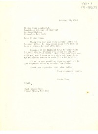 [Carta] 1965 oct. 22, Pound Ridge, New York, [Estados Unidos] [a] sister. Rose Aquin, o.p., Blauvelt, New York, [Estados Unidos]