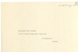 [Carta] 1952 mayo 24, [Italia] [a] Consulado de Chile, Genova