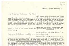[Carta] 1952 feb. 9, Nápoles, [Italia] [al] Respetado y querido Consejero Sr. Wilson