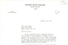 [Carta] 1966 jan. 20, [Kearney, Nebraska, Estados Unidos] [a] Doris Dana, Pound Ridge, New York, [Estados Unidos]