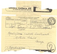 Telegramma [1932?], Ankara Napoli [al] Consolato Chile, Napoli, [Italia]