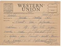 [Telegrama] 1946 jun. 29, [Estados Unidos] [a] Ministerio de Relaciones Exteriores, Santiago, Chile