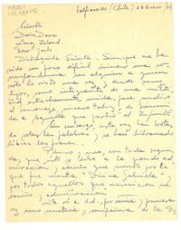 [Carta] 1957 ene. 23, Valparaíso, Chile [a] Doris Dana, Long Island, New York, U.S.A.