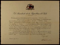 [Carta credencial] [a] Gabriela Mistral, Cónsul en Niza, [Francia]