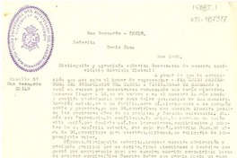 [Carta] [1957 ene.?], San Bernardo, Chile[a] Doris Dana, New York, [Estados Unidos].