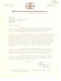 [Carta] 1957 ene. 30, Santiago, Chile [a] Doris Dana, Long Island, New York, [Estados Unidos].