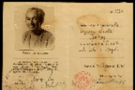 [Carta d'identitá] [a] Gabriela Mistral