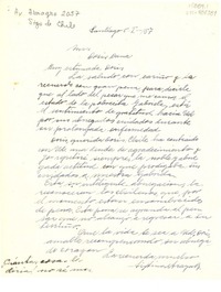 [Carta] 1957 ene. 6, Santiago, Chile [a] Doris Dana, [New York, Estados Unidos].