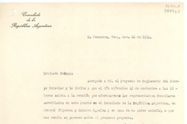 [Carta] 1950 nov. 21, H. Veracruz, Ver., [México] [al] Estimado Colega