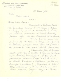 [Carta] 1957 ene. 23, Santiago, Chile [a] Doris Dana, New York, [Estados Unidos]
