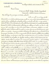 [Carta] 1957 ene. 28, Santiago, Chile [a] Doris Dana, Long Island, New York, [Estados Unidos]
