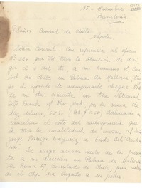 [ Carta] 1952 dic. 15, Barcelona, [España] [a] Señor Cónsul de Chile, Nápoles