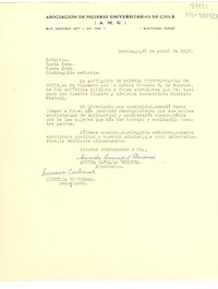 [Carta] 1957 feb. 8, Santiago, Chile [a] Doris Dana, New York, Estados Unidos]