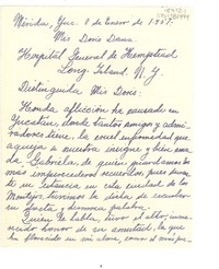 [Carta] 1957 ene. 8, Mérida, Yucatán, México [a] Doris Dana, Hospital General de Hempstead, Long Island, New York, Estados Unidos]