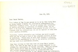 [Carta] 1964 jun. 26, [Estados Unidos] [a] Enrique Badosa, Plaza & Janes, S.A., Barcelona, [España]
