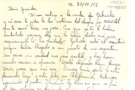 [Carta] 1952 oct. 22, [Italia] [a] Doris [Dana, California, Estados Unidos]