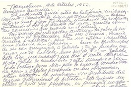 [Carta] 1952 oct. 19, Torremolinos, Málaga, [España] [a] Doris Dana, New York, [Estados Unidos]