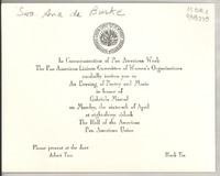 [Tarjeta] [1956] [a la] Sra. Ana de Burke