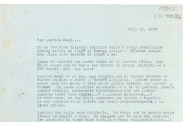 [Carta] 1958 jul. 30, [Estados Unidos?] [a] tan querida mami