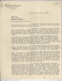 [Carta] 1952 abr. 29, Vicuña, Chile [a la] Señorita Doris Dana, Nápoles, Italia