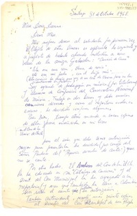 [Carta] 1968 oct 31, Santiago, Chile [a] Doris Dana