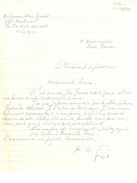 [Carta] 1961 juil. 16, La Docherie, Belgique [a] Doris Dana