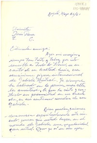 [Carta] 1961 mayo 26, Bogotá, Colombia [a] Doris Dana