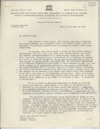 [Carta] 1952 ene. 10, París, [Francia] [a la] Señora doña Gabriela Mistral, Cónsul de Chile, Nápoles, Italia