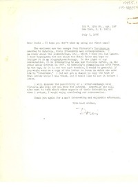 [Carta] 1976 jul. 7, New York, [Estados Unidos] [a] Doris [Dana]