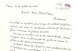 [Carta] 1972 oct. 20, Germany [a] Gabriela Mistral