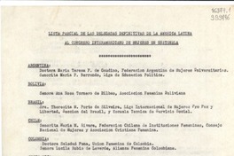 [Lista] 1947 jul. 19, Washington, [Estados Unidos]