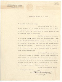 [Carta] 1948 mar. 19, Santiago, [Chile] [a] Mi querida y admirada amiga