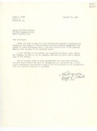 [Carta] 1948 Jan. 23, Perkasie, Pennsylvania, [Estados Unidos] [a] Madame Gabriela Mistral, 729 East Anapamu Street, Santa Barbara, Cal.