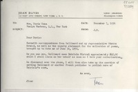 [Carta] 1956 Dec. 7, Joan Daves, 112 East 19th Street, New York 3, N. Y., [EE.UU.] [a] Mrs. Doris Dana, Roslyn Harbour, L. I., New York, [EE.UU.]