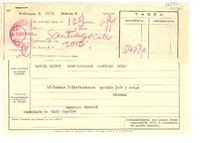 [Telegrama] 1952 ago. 23, Consulado de Chile, Napoles, [Italia] [a] García Oldini, Ministerio de Relaciones, Santiago, Chile