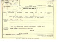 [Telegrama] 1952 ago. 4?, Consulado de Chile, Napoli, [Italia] [a] Embajada Chile, Roma, [Italia]