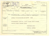 [Telegrama] [1952 oct., Italia] [a] Lettres Francaises, Paris, [Francia]